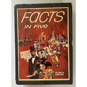 1967 Facts In Five the Game of Knowledge Bookshelf Board Game - Vintage